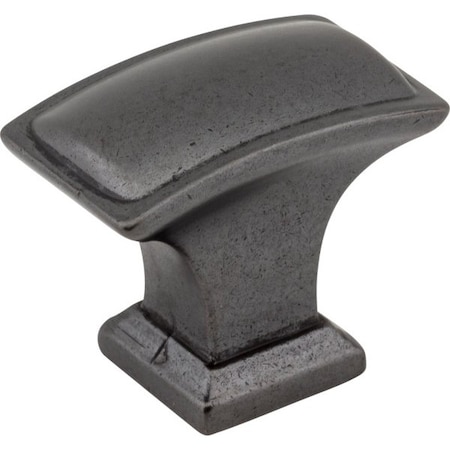 Jeffrey Alexander 1-1/2" Overall Length Gun Metal Rectangle Annadale Cabinet Knob 435L-DACM